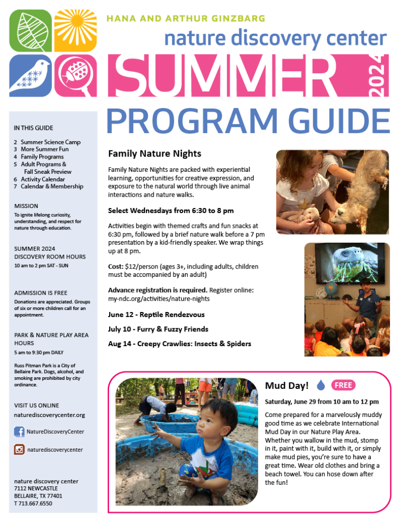 Program Guides – Nature Discovery Center